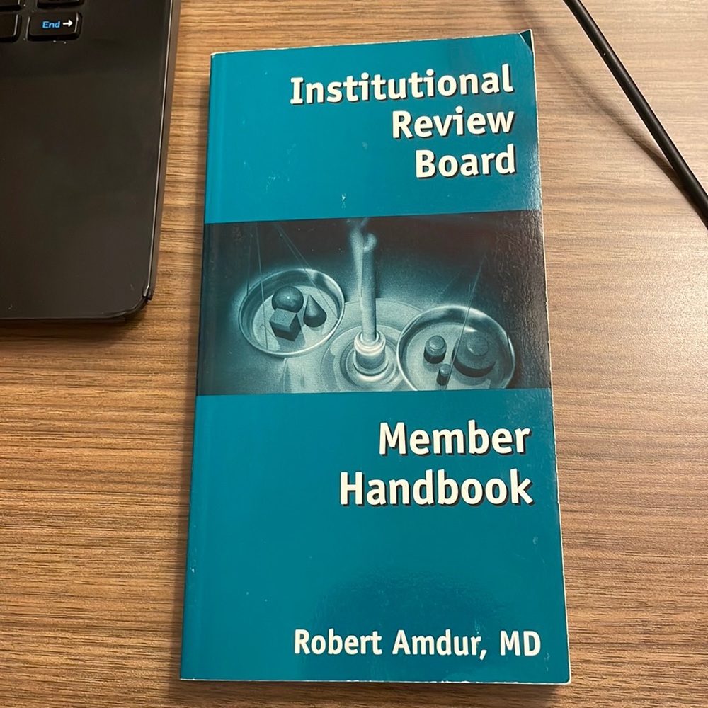 Institutional review board member handbook